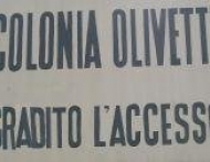 Scritta Colonia Olivetti